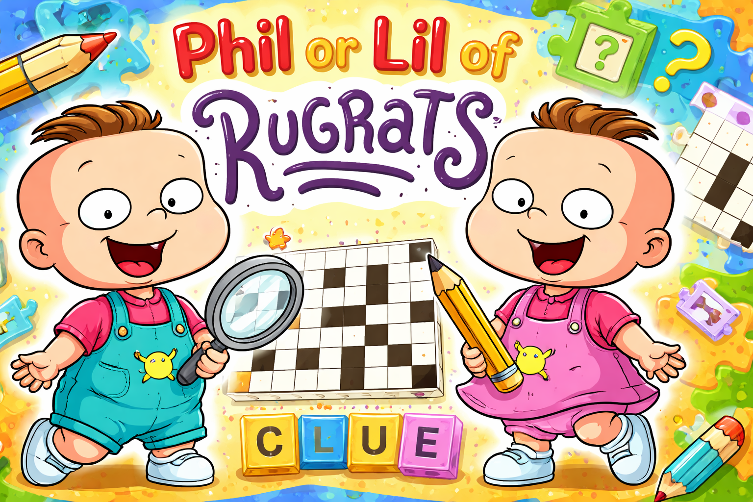 Phil or Lil of Rugrats Crossword